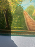 Framed Foliage and Path Landscape Painting, Signed by the Artist
