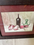 Wine and Onions Watercolor, Frames