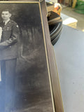 Black and White Military Couple Print, Framed