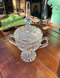 Small Crystal Catchall With Matching Pointy Lid