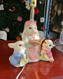 Nursery/Kids Room Bunny Ceramic Vintage Lamp