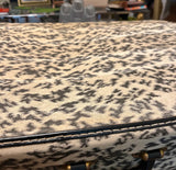 Animal Print Suitcase With Gold Accents
