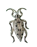Large Vintage Silver Bug Brooch Pin