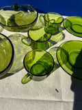 Collection of Green Glass Dishes