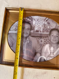 Pair of Gold Frames With Black and White Photographs