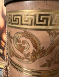 Skinny Greek Key Lamp With Rope Details