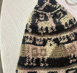 Vintage Handmade Winter Hat With Animal Details