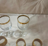 Collection of 24kt Gold Rimmed Glasses- Set of 8
