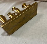 Gold Candleholders on Attached Tray