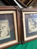 Early American Prints, Framed- Collection of 4