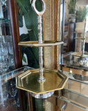 Vintage Brass Two-Tier Caddy