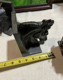 Pair of Ceramic Equestrian Black Bookends