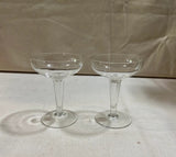 Pair of Open Stemmed Champagne Glasses