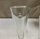 Pair of Tall Glasses With Bee Accents