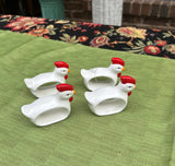 Collection of Chicken Napkin Rings- Set of 4