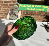 Green Glass Round Ashtray