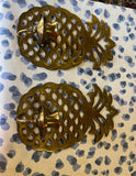 Pair of Southern Brass Pineapple Candle Sconces