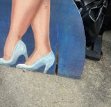 Oversized Wooden Painted Cutout of Elizabeth Taylor