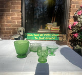 Instant Collection of Light Green Glass Vases- Set of 4
