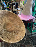 Vintage Wicker Hand Woven Outside Working Hat