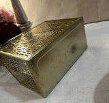 Small Brass Filigree Desk Accessory/Organizer