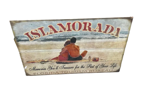 Wooden Key West Islamorada Beach Sign