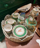 Vintage Austria Ceramic Green Tea Set