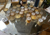 (Rental Only) 30+ Gold and Silver Glass Wedding Candle Votives