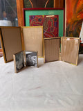 Trio of Folding Gold Picture Frames