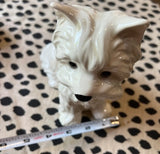 White Ceramic Small Dog Figurine