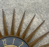 1950s Elgin Starburst/Sunburst Brass Wall Clock