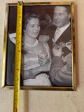 Pair of Gold Frames With Black and White Photographs