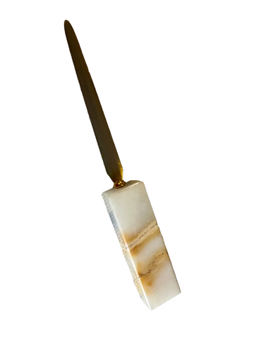 Vintage Letter/Envelope Opener With Marble Handle