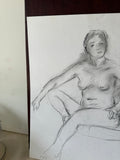 Charcoal Nudist Drawing With Shading