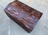 1970s Mayan Wooden Hand Carved Trunk