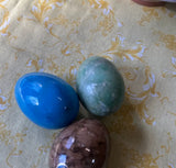 Italian Collection of Alabaster Eggs - Set of 3