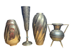 Instant Collection of Brass Decorative Urns and Vases- Set of 4