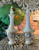 Pair of Wedgwood Perfume Bottles With Blue and Gold Accents