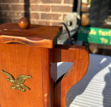 Wooden Handmade Pitcher With Eagle Accent