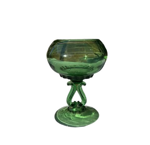 Viking Princess Flowerlite Emerald Glass Cup