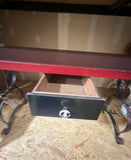Red Desk With Metal Mid Century Legs