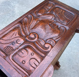1970s Mayan Wooden Hand Carved Trunk