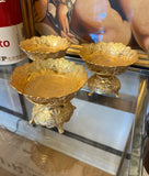 Collection of Gold Detailed Pedestal Bowls- Set of 3