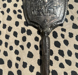 Small Silver Hand-Held Mirror With Monogrammed "K"