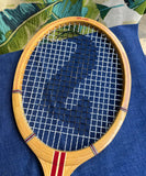 Trio of Vintage Wooden Spalding Tennis Rackets With Clamp