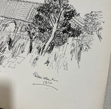 Pair of Brazilian Style Prints of House and Desert, Signed