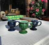 Instant Collection Vintage Coffee Cups With Pedestal Stands and Eagle Accents