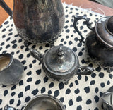 Vintage Patina Silver Tea Set- 9 Pieces Total