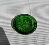 Green Glass Round Ashtray