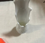Milk Glass Abstract Water Drop Vase